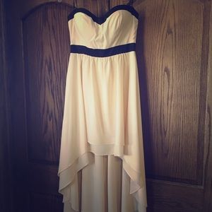 Strapless high-low dress